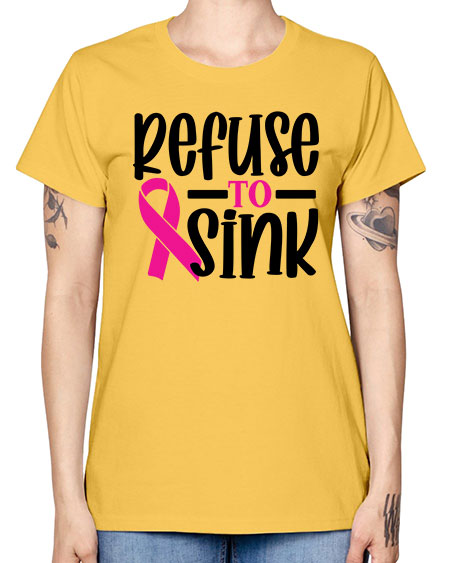 Refuse to Sink 9# - breast cancer -  Missy T-Shirt