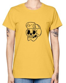Skull Skeleton 144# - skull and bones -  Missy T-Shirt