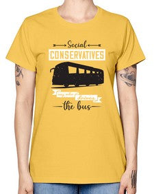 Social conservatives say who drives the bus 5# - bus -  Missy T-Shirt