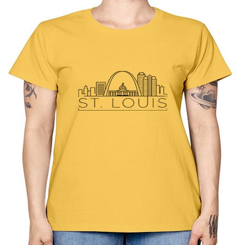 St Louis Minimal Skyline 1882# - cities -  Missy T-Shirt