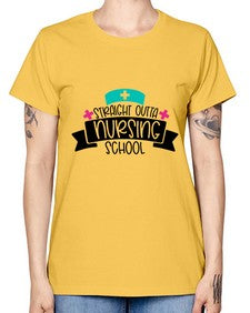 Straight Outta Nursing School Style Style 1425# - nurse -  Missy T-Shirt