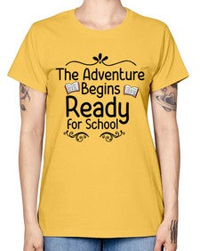 The Adventure Begins Ready for School 939# - graduation -  Missy T-Shirt