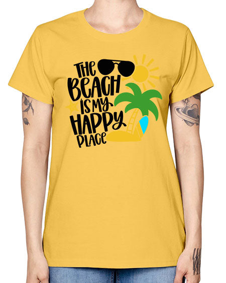 The Beach Is My Happy Place Style 12# - summer -  Missy T-Shirt