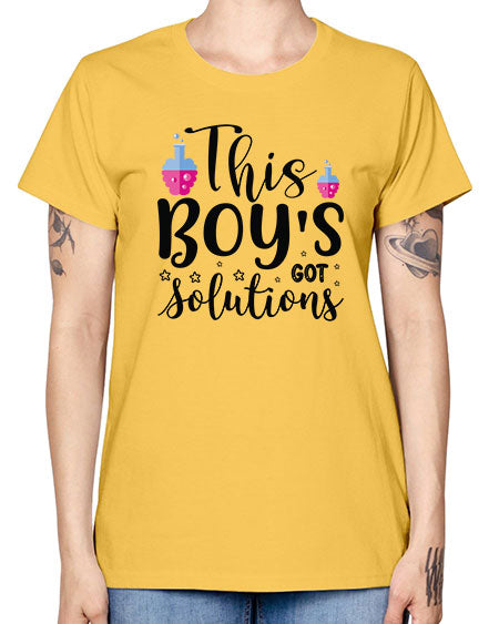 This Boy s Got Solutions 20# - general science -  Missy T-Shirt