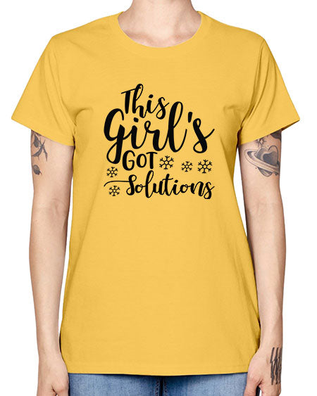 This Girl s Got Solutions 17# - general science -  Missy T-Shirt
