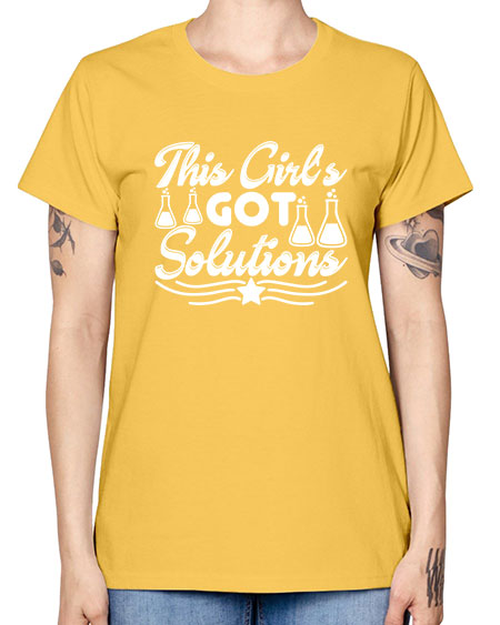 This Girl s Got Solutions 18# - general science -  Missy T-Shirt