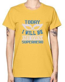 Today i will be my 256# - cartoon super hero -  Missy T-Shirt