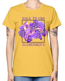 Walk o End AlzheimerS Purple Ribbon 220# - alzheimers -  Missy T-Shirt