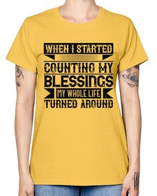 When I started counting my blessings my whole life turned around Style 9# - volunteer -  Missy T-Shirt