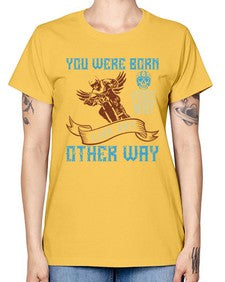 You were born free why live nay other way 83# - motorcycle -  Missy T-Shirt