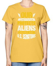 Your constituion protects aliens and drunks 49# - ufo -  Missy T-Shirt