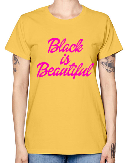 black is beautiful 200# - black words and phrases -  Missy T-Shirt