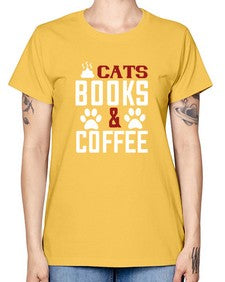 cats books and coffee Style 38# - cats -  Missy T-Shirt