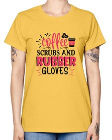 coffee scrubs and rubber gloves Style Style 667# - nurse -  Missy T-Shirt