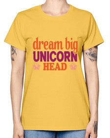 dream big unicorn head 108# - unicorn -  Missy T-Shirt
