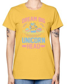 dream big unicorn head 98# - unicorn -  Missy T-Shirt