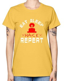 eat sleep hack repeat 48# - computer -  Missy T-Shirt