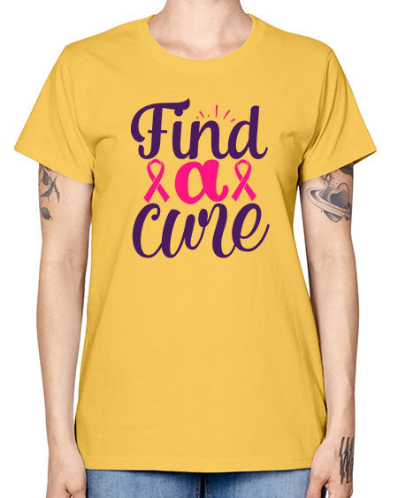 find a cure - breast cancer -  Missy T-Shirt