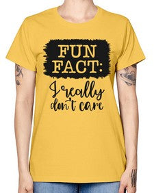 fun fact I really dont care 471# - funny -  Missy T-Shirt