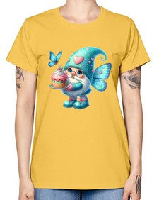 gnome with butterfly 20# - gnome -  Missy T-Shirt