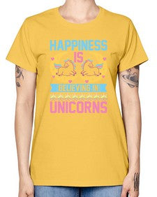happiness is believing in unicorns 164# - unicorn -  Missy T-Shirt