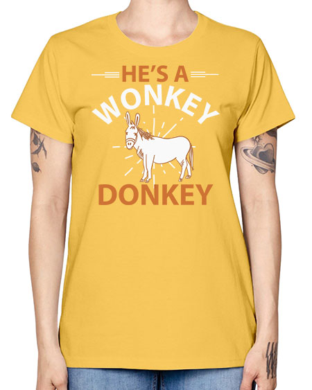 he’s a wonky donkey Style 4# - donkey -  Missy T-Shirt