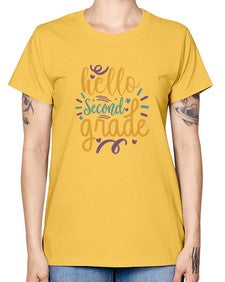 hello second grade 321# - second grade -  Missy T-Shirt