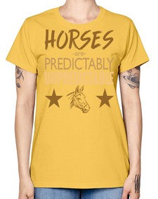 horses are unpredictable - horse -  Missy T-Shirt