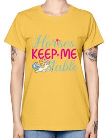horses keep me stable 170# - unicorn -  Missy T-Shirt