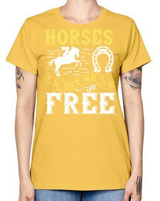horses set me free Style 39# - horse -  Missy T-Shirt