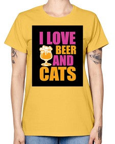 i love beer and cats 1137# - beer -  Missy T-Shirt