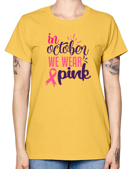 in october we wear pink Style 9# - breast cancer -  Missy T-Shirt