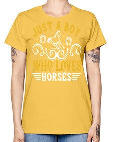 just a boy who loves horses Style 32# - horse -  Missy T-Shirt