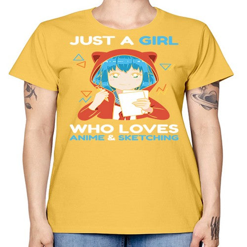 just a girl who loves anime and sketching259# - anime -  Missy T-Shirt
