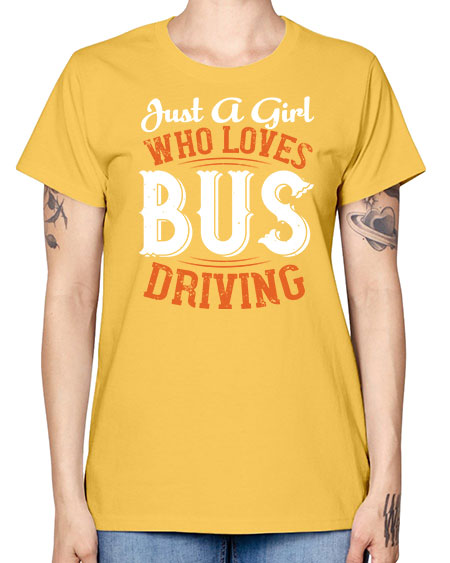 just a girl who loves bus driving Style 1017# - Bus Driver -  Missy T-Shirt