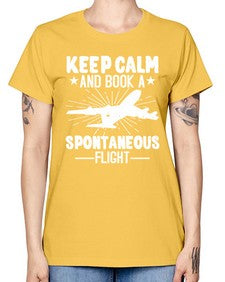 keep calm and book a spontaneous flight  30# - airplane -  Missy T-Shirt