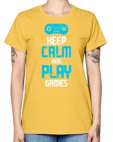 keep calm and play games 133# - video games -  Missy T-Shirt