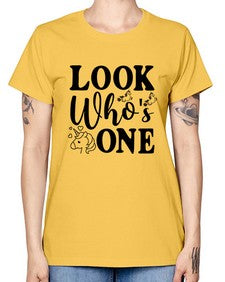 look whos one 262# - unicorn -  Missy T-Shirt