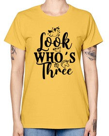 look whos three 265# - unicorn -  Missy T-Shirt