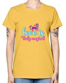 love is truly magical 271# - unicorn -  Missy T-Shirt