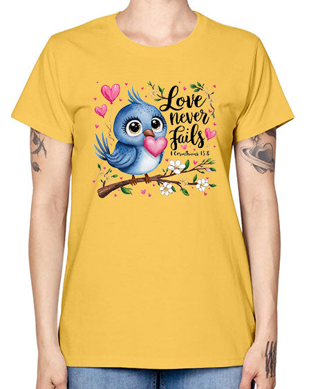 love never fails 63# - birds -  Missy T-Shirt