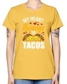 my heart belongs to tacos 1423# - tacos -  Missy T-Shirt