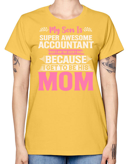 my son is super awesome accountant 1111# - accountant -  Missy T-Shirt