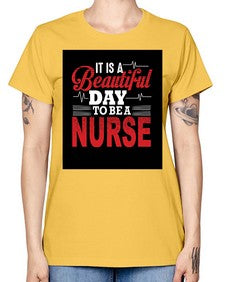 nurse with backround 1225# - nurse -  Missy T-Shirt