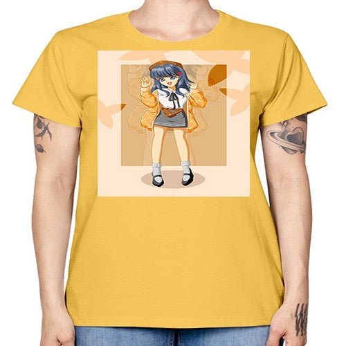 of beautiful girl with jacket 132# - anime -  Missy T-Shirt