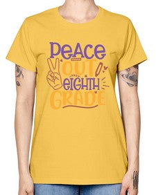 peace out eighth grade 616# - eighth grade -  Missy T-Shirt