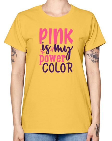 pink is my power color Style 5# - breast cancer -  Missy T-Shirt