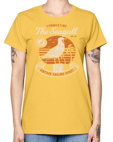 seagul bird 69# - birds -  Missy T-Shirt