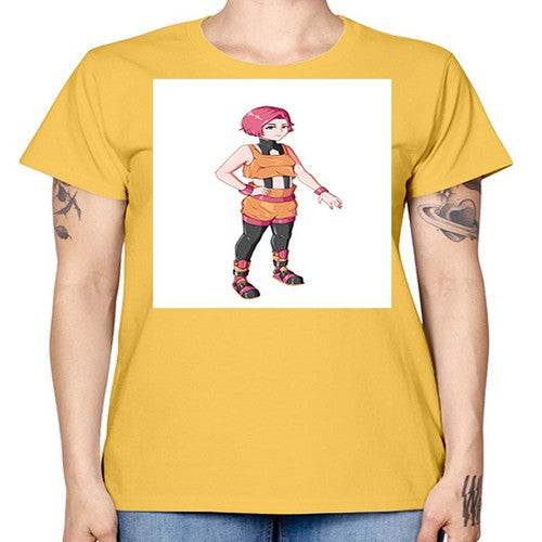 street girl wear orange outfit16# - anime -  Missy T-Shirt