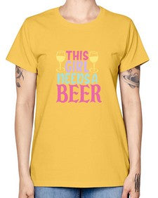 this girl needs a beer 431# - beer -  Missy T-Shirt